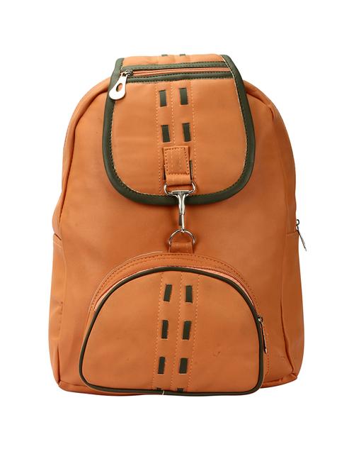 tan cotton polyester blend fashion backpack - 16444054 - Very Small Image - 1