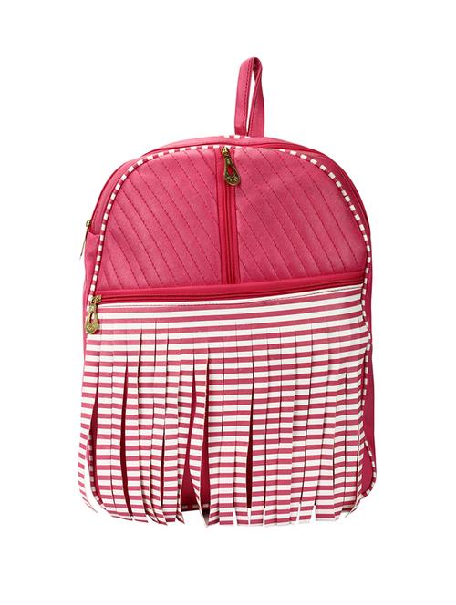 pink cotton polyester blend fashion backpack - 16444205 - Very Small Image - 1
