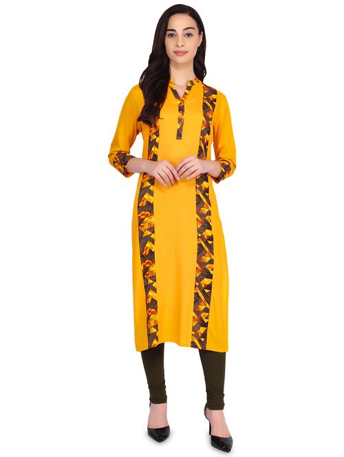 digital printed straight kurta - 16445403 - Very Small Image - 1