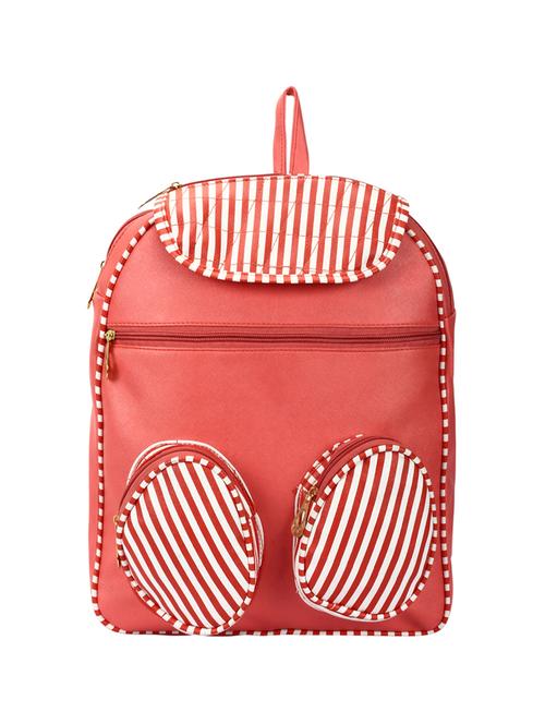 pink  leatherette (pu) fashion backpack - 16447286 - Very Small Image - 1