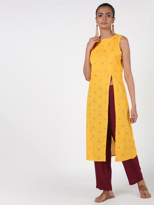 block printed high slit kurta - 16449927 - Very Small Image - 1