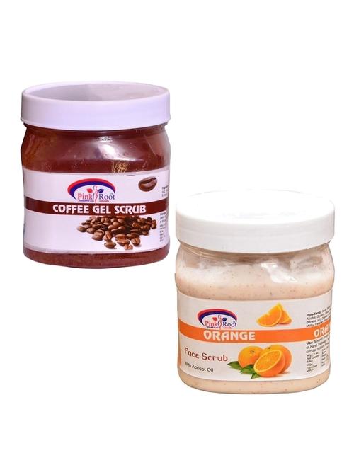 pink root coffee scrub 500gm with orange scrub 500gm - 16452100 - Very Small Image - 1
