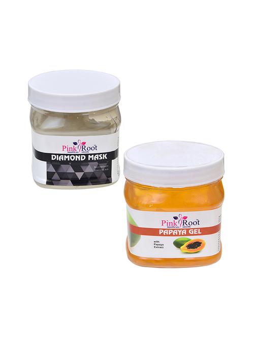 pink root diamond mask 500gm with papaya gel 500gm - 16452426 - Very Small Image - 1