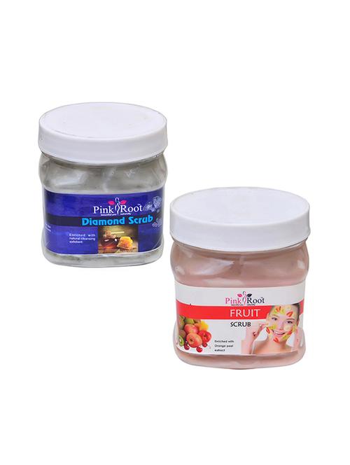 pink root diamond scrub 500gm with fruit scrub 500gm - 16452464 - Very Small Image - 1