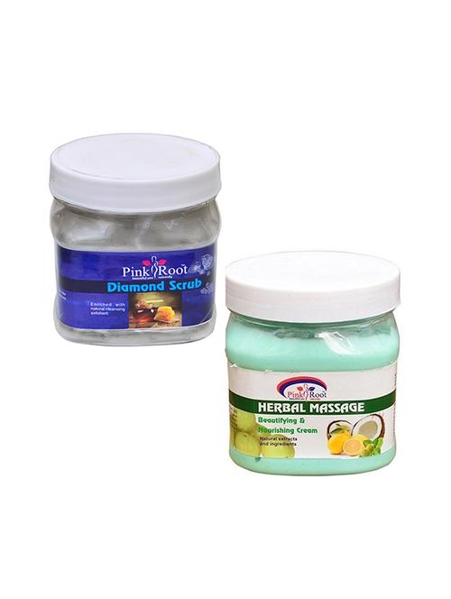 pink root diamond scrub 500gm with herbal cream 500gm - 16452470 - Very Small Image - 1