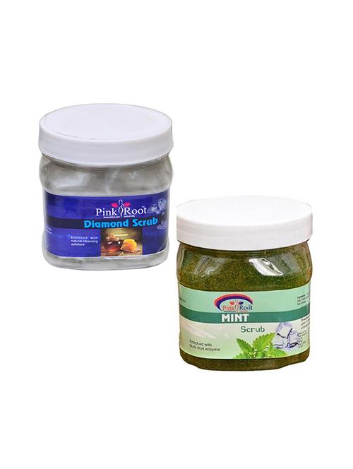 pink root diamond scrub 500gm with mint scrub 500gm - 16452471 - Very Small Image - 1