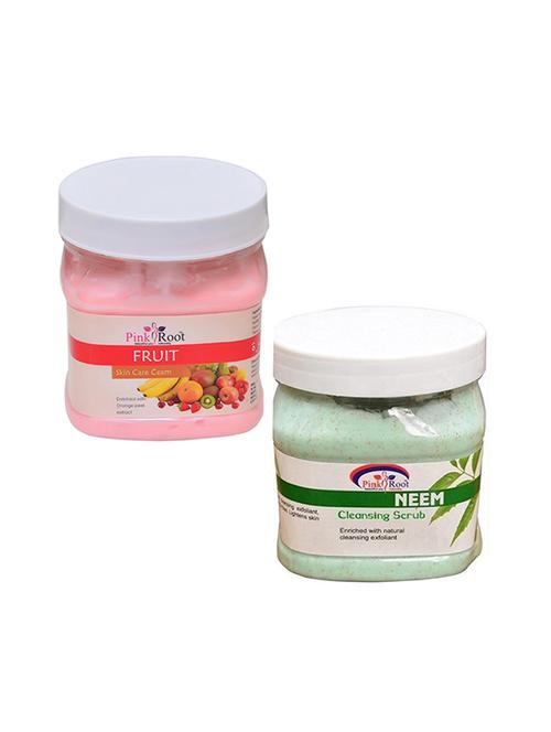 pink root fruit cream 500gm with neem scrub 500gm - 16452519 - Very Small Image - 1