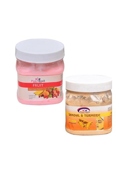 pink root fruit cream 500gm with sandal mask 500gm - 16452529 - Very Small Image - 1