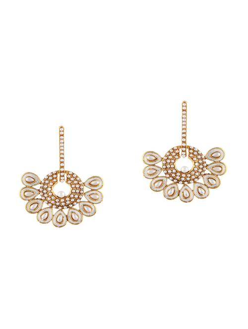 white brass drop earring - 16453738 - Very Small Image - 1