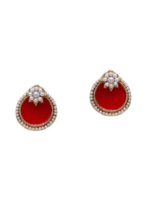 red brass studs earring - 16453741 - Very Small Image - 1