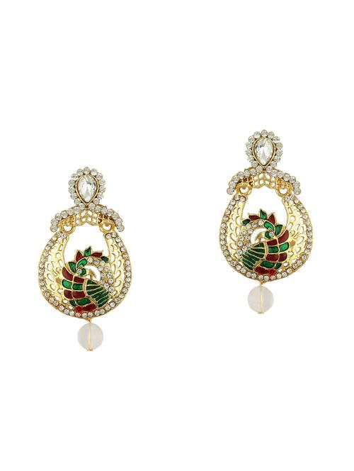 multi colored brass drop earring - 16453843 - Very Small Image - 1