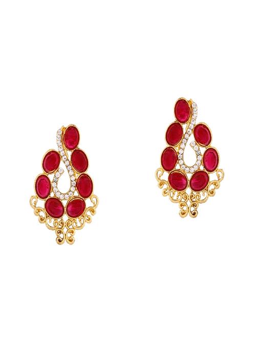 red brass drop earring - 16453875 - Very Small Image - 1