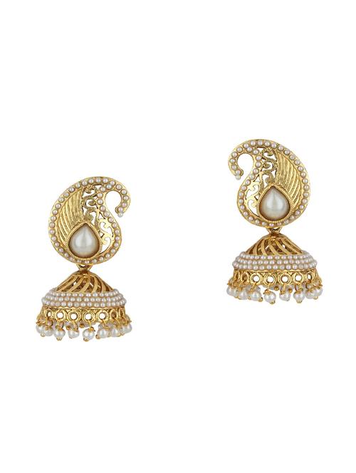 gold brass drop earring - 16453923 - Very Small Image - 1