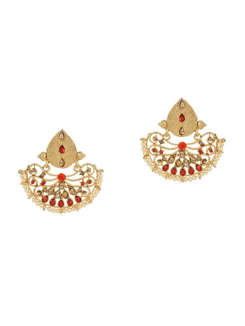 red brass drop earring - 16454125 - Very Small Image - 1