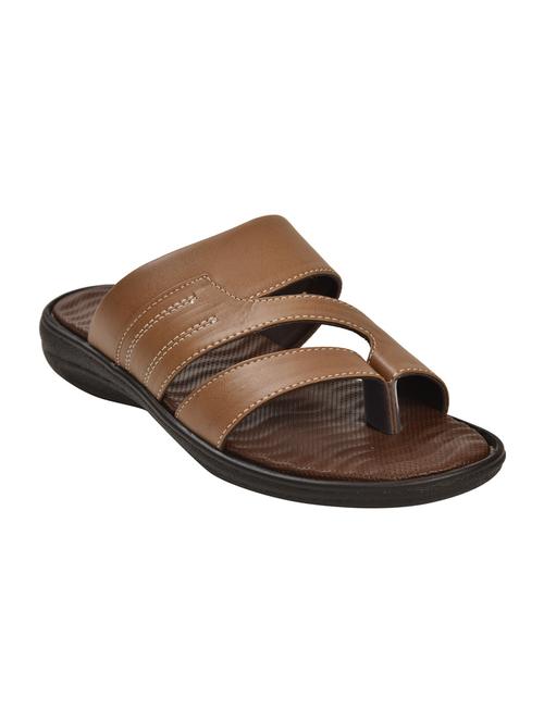ajanta tan  slip on sandals - 16457019 - Very Small Image - 1