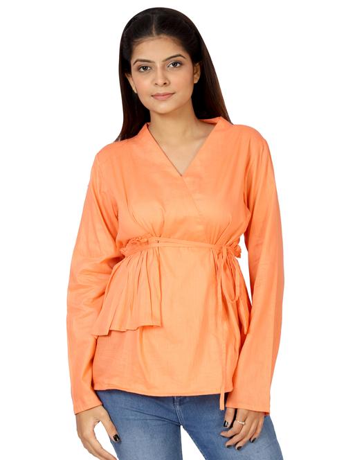 tie knot ruffle detail top - 16458108 - Very Small Image - 1