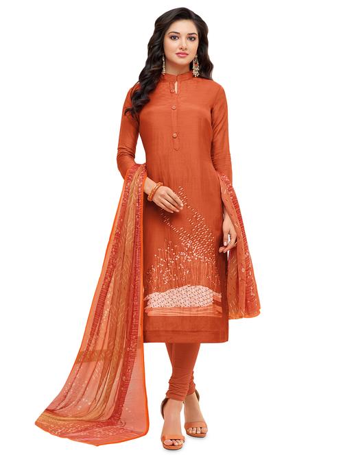 embroidered unstitched suit - 16460399 - Very Small Image - 1