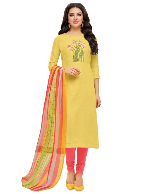 embroidered unstitched suit - 16460414 - Very Small Image - 1