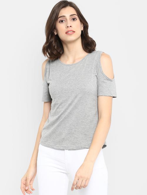 women's straight round neck top - 16465527 - Very Small Image - 1
