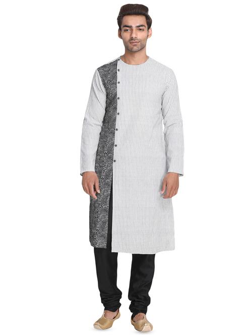 white striped long kurta - 16466214 - Very Small Image - 1