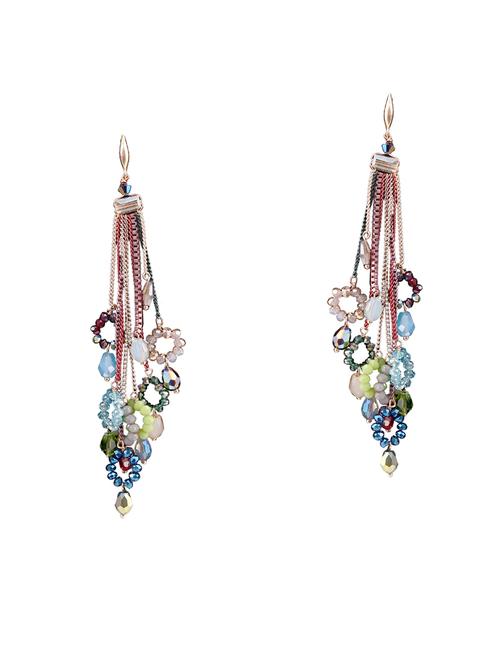 multi colored metal drop earring - 16466611 - Very Small Image - 1