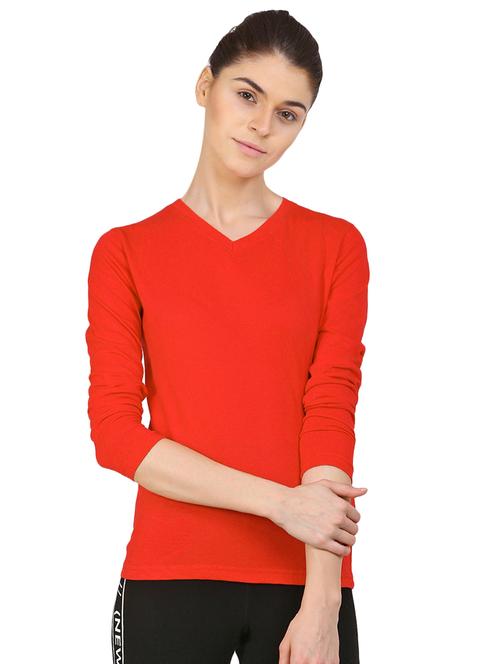 women's plain v neck t-shirt - 16467942 - Very Small Image - 1