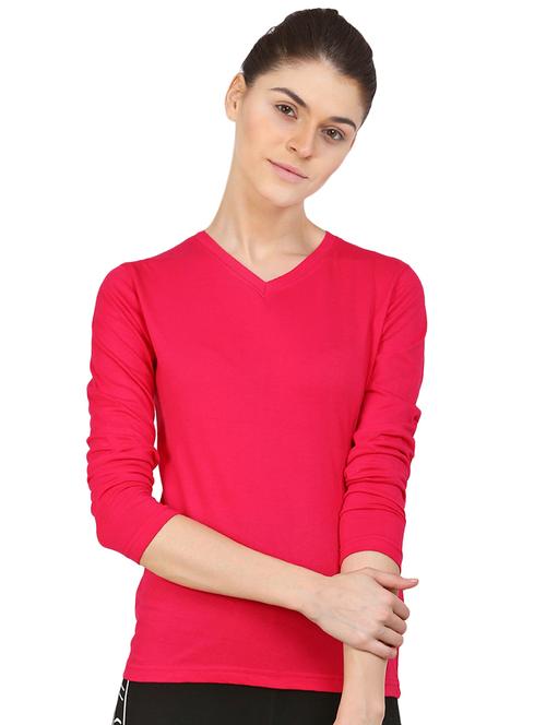 women's plain v neck t-shirt - 16467946 - Very Small Image - 1