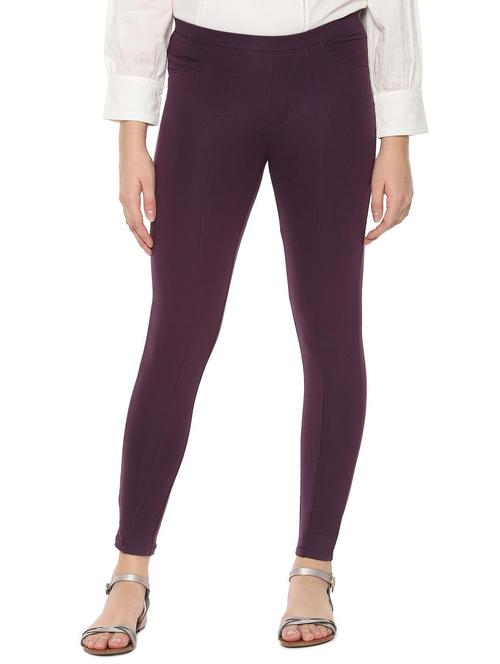 high rise solid jeggings  - 16470323 - Very Small Image - 1