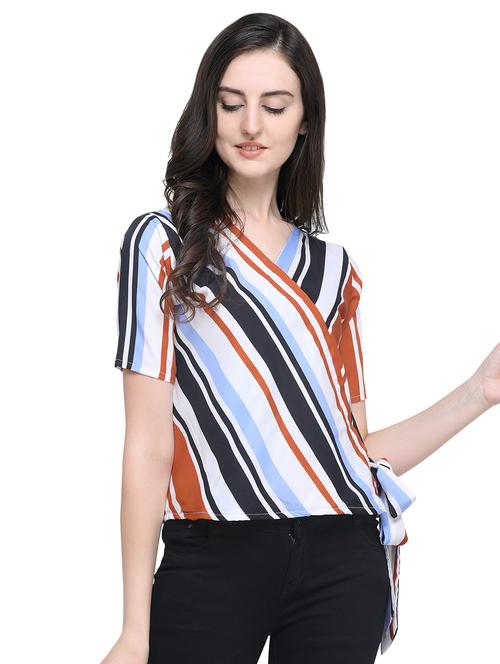 short sleeved wrap top  - 16471575 - Very Small Image - 1