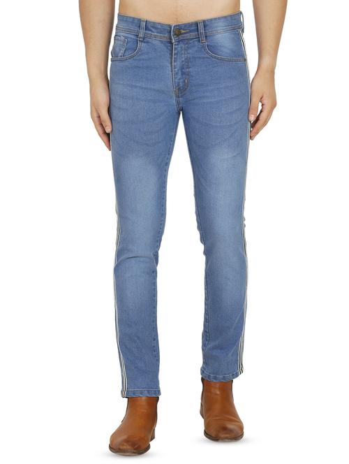 light blue side taped jeans - 16472181 - Very Small Image - 1