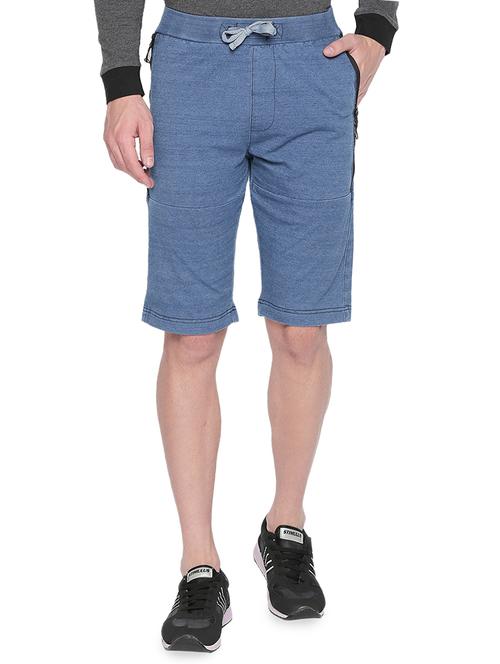 blue solid shorts - 16472438 - Very Small Image - 1