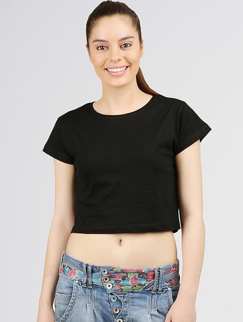women's plain round neck t-shirt - 16472567 - Very Small Image - 1