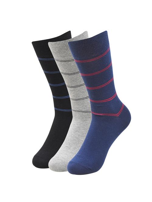 men pack of 3 striped above ankle length sock - 16476274 - Very Small Image - 1