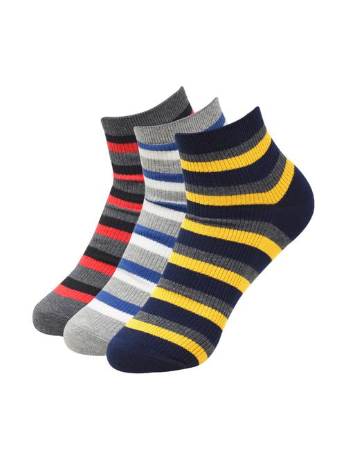 set of 3 multi colored above ankle length sock - 16476282 - Very Small Image - 1