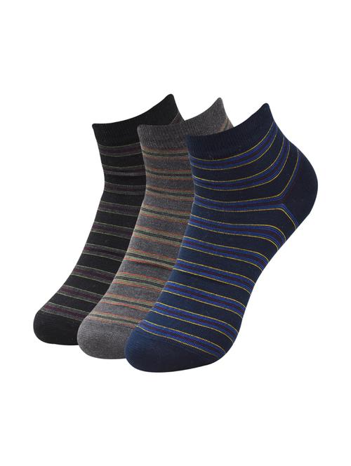 men set of 3 multi colored above  ankle length sock - 16476290 - Very Small Image - 1