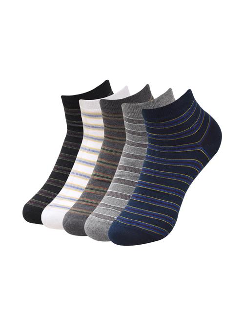 men pack of 5 striped ankle length sock - 16476294 - Very Small Image - 1