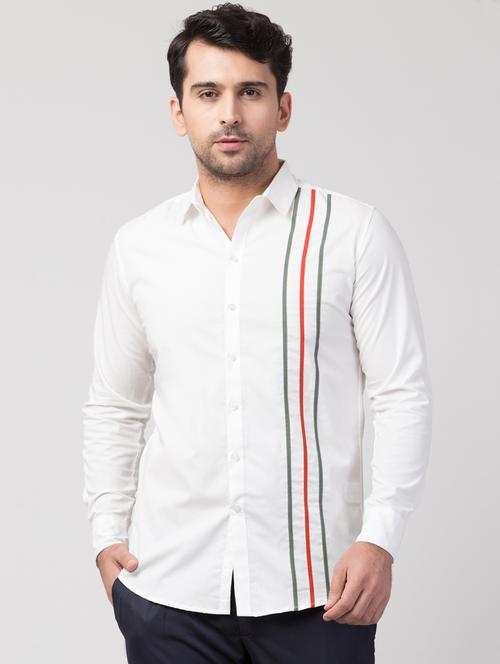 white striped casual shirt - 16479389 - Very Small Image - 1
