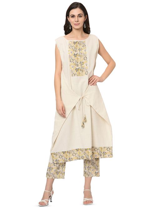 ikat a-line kurta - 16480448 - Very Small Image - 1