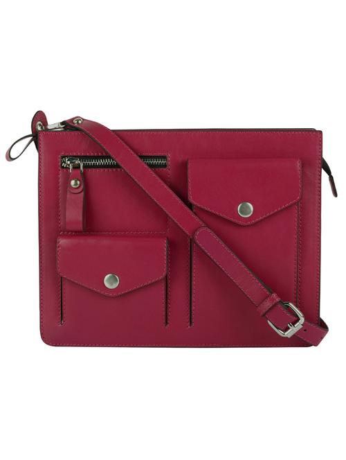 maroon leather sling bag - 16480449 - Very Small Image - 1