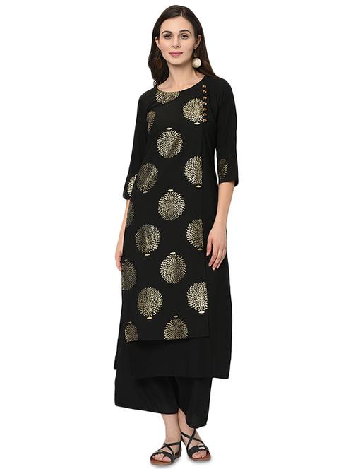 foil printed kurta palazzo set - 16480467 - Very Small Image - 1