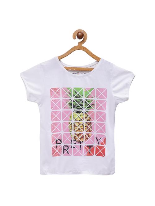 round neck pine apple print top - 16481999 - Very Small Image - 1
