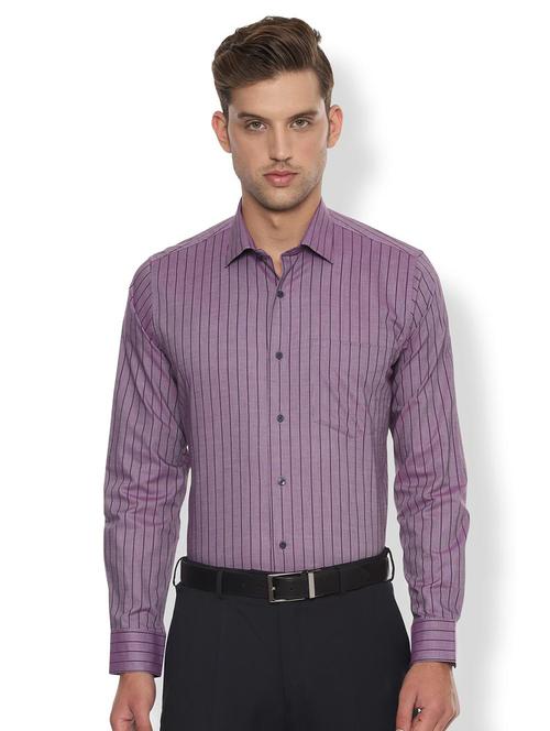 purple striped formal shirt - 16482906 - Very Small Image - 1