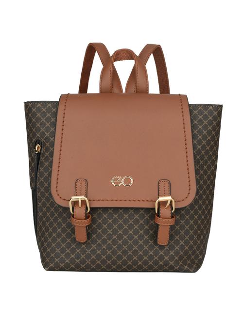 brown leatherette (pu) fashion backpack - 16484452 - Very Small Image - 1