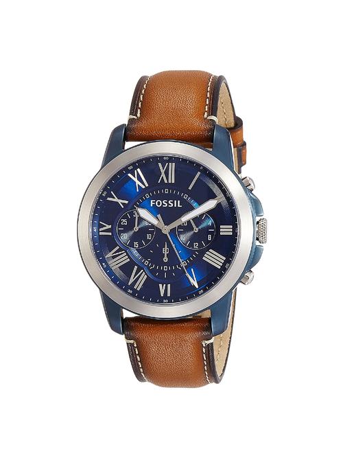 fossil grant chronograph blue dial men's watch - fs5151 - 16485364 - Very Small Image - 1