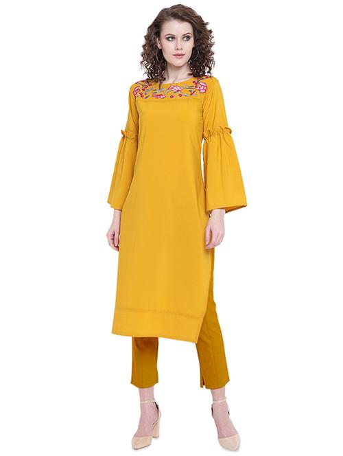 women's straight kurta - 16488185 - Very Small Image - 1