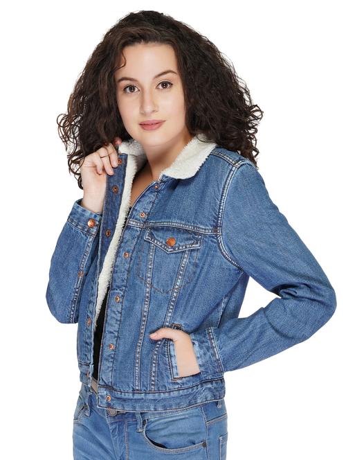 button up denim jacket - 16490072 - Very Small Image - 1
