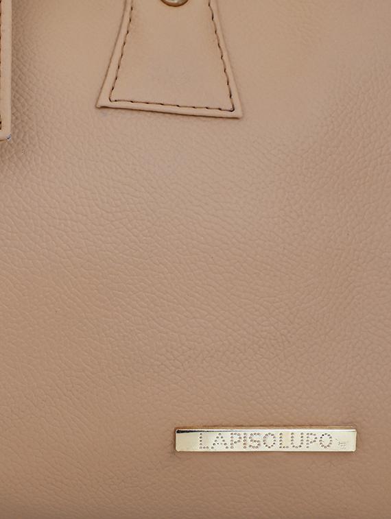 beige leatherette (pu) handbag - 16491807 - Zoom Image - 3