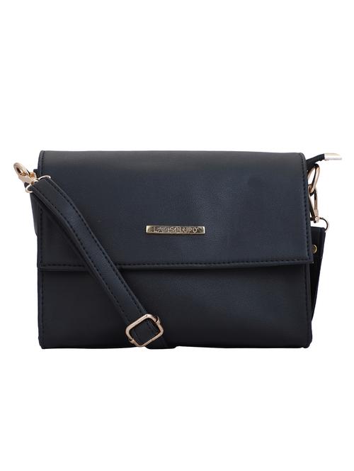 black leatherette (pu) sling bag - 16491823 - Very Small Image - 1