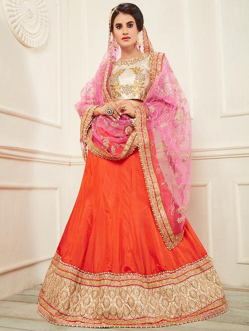 embroidered flared lehenga - 16492507 - Very Small Image - 1