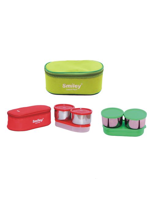  combo of red & green lunch box - 16493400 - Very Small Image - 1